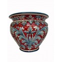 Cachepot decoro ornato rosso blu